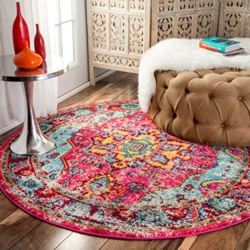 nuLOOM Corbett Vintage Boho Round Rug, 5' 3