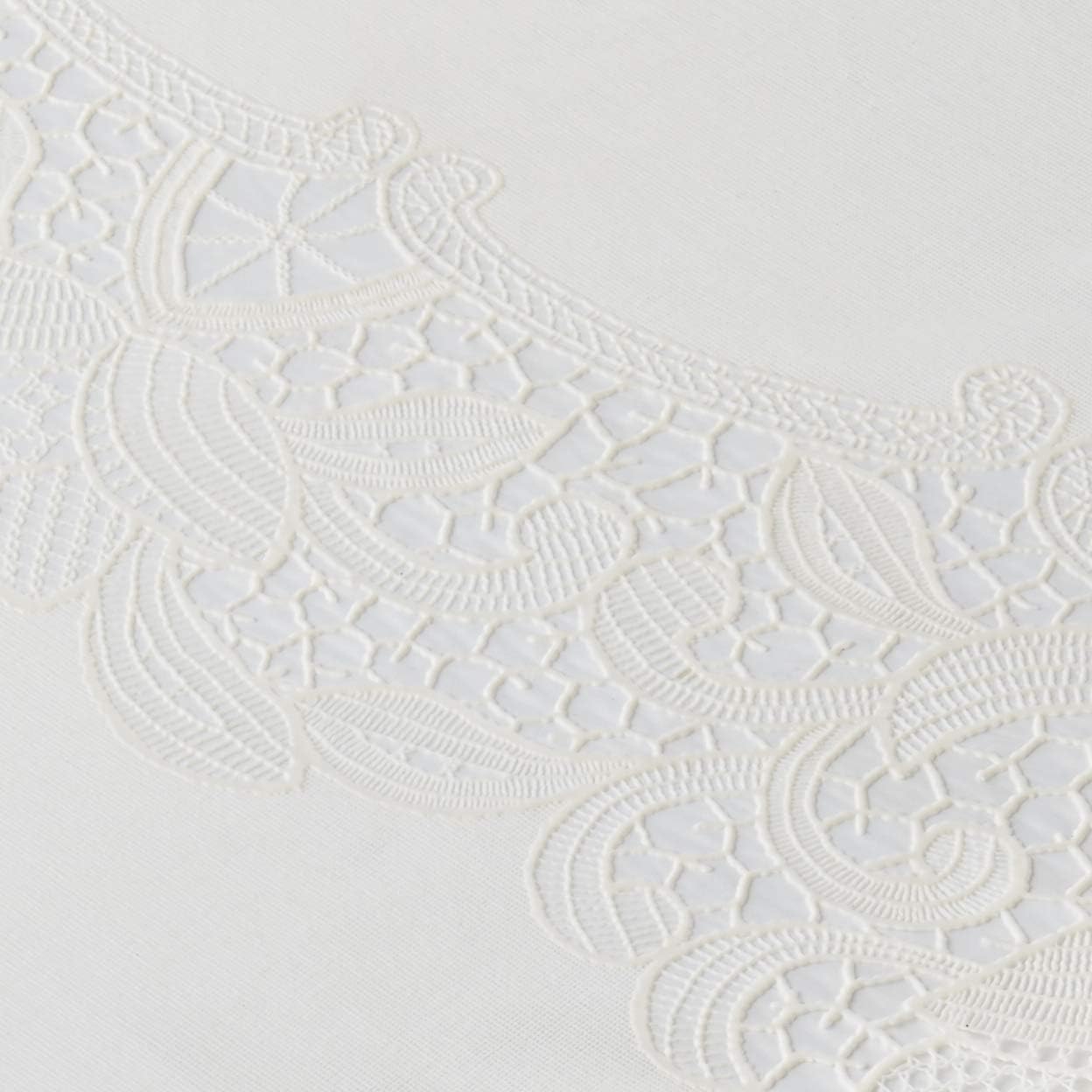 Best Cyber Monday 🔥 Violet Linen Vinyl Lace Battenberg Floral Design Tablecloths, 60 X 90, Ivory