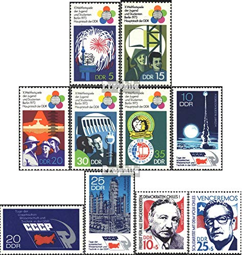 Prophila Collection DDR 1862-1866,1887-1889, 1890-1891 (Completa Edizione) 1973 World Festival, Scienza, Cile (Francobolli per i Collezionisti)