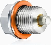 Vista 9 de M12 x 1.25 Tapón magnético de drenaje de aceite, tapón de drenaje de la bandeja de aceite de acero inoxidable, con junta de tapón de drenaje