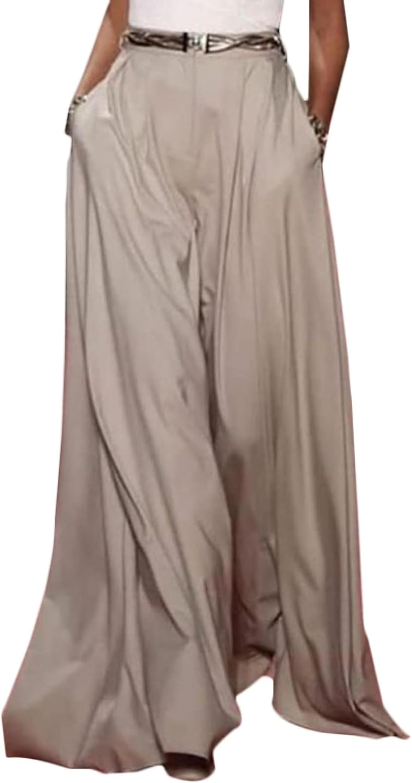 Womens Long for Spring and Summer High Waisted Wide Leg Casual Loose Pants