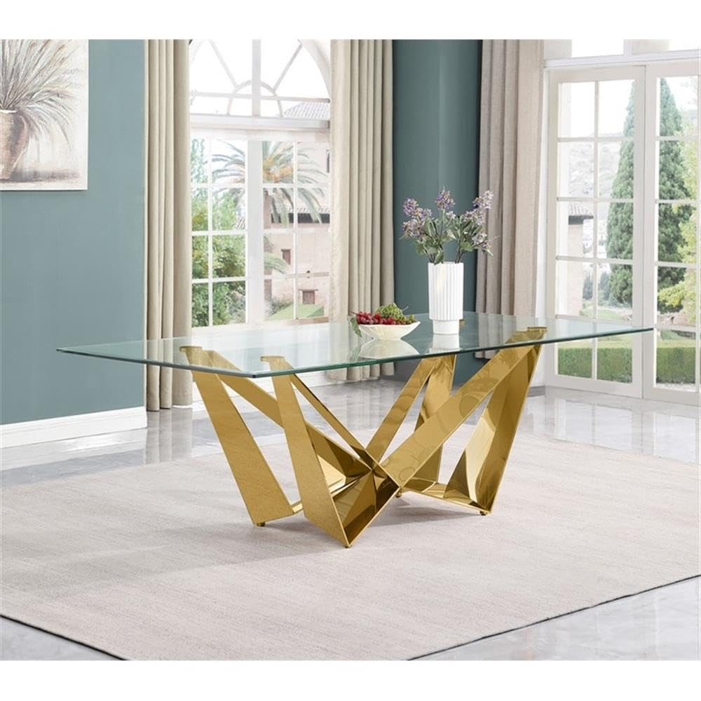 Amazon.com - Best Quality Furniture 7pc Clear Glass Dining Set Amazon.com - Best Quality Furniture 7pc Clear Glass Dining Set