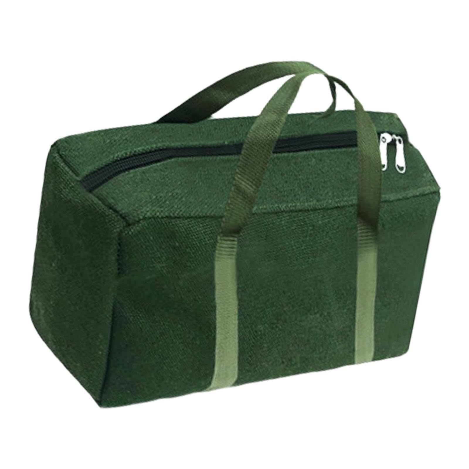 Sac à outils en toile haute résistance avec grande ouverture zippée pour charge lourde