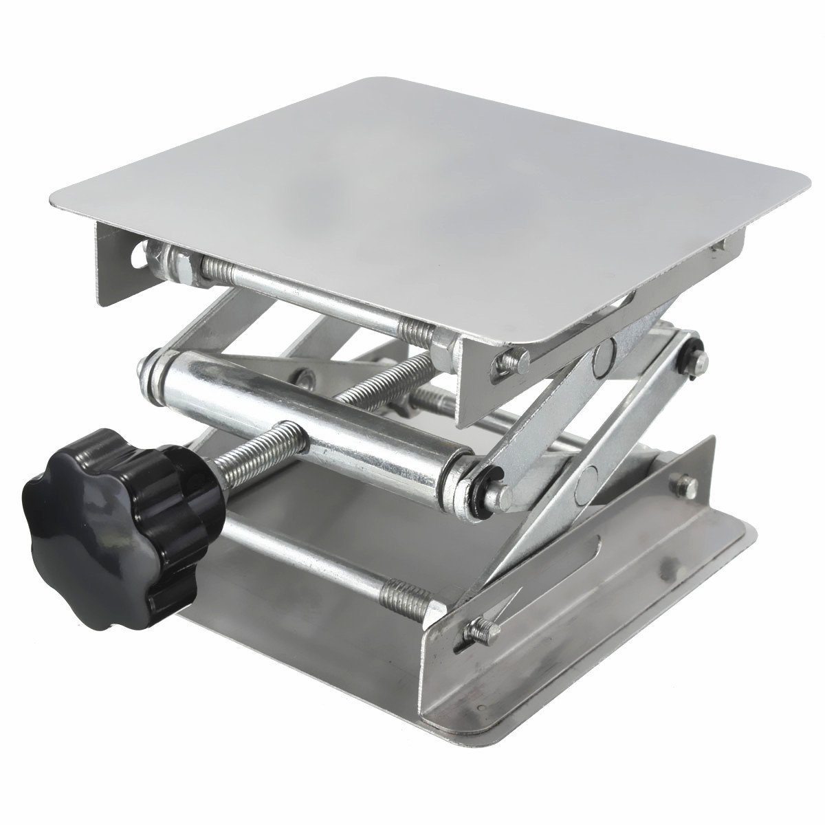 TuToy Elevadores De Acero Inoxidable De 100 X 100 X 160 Mm Elevadores De Laboratorio Plataformas De Elevación De Laboratorio De Control Manual 4 X 4 Pulgadas