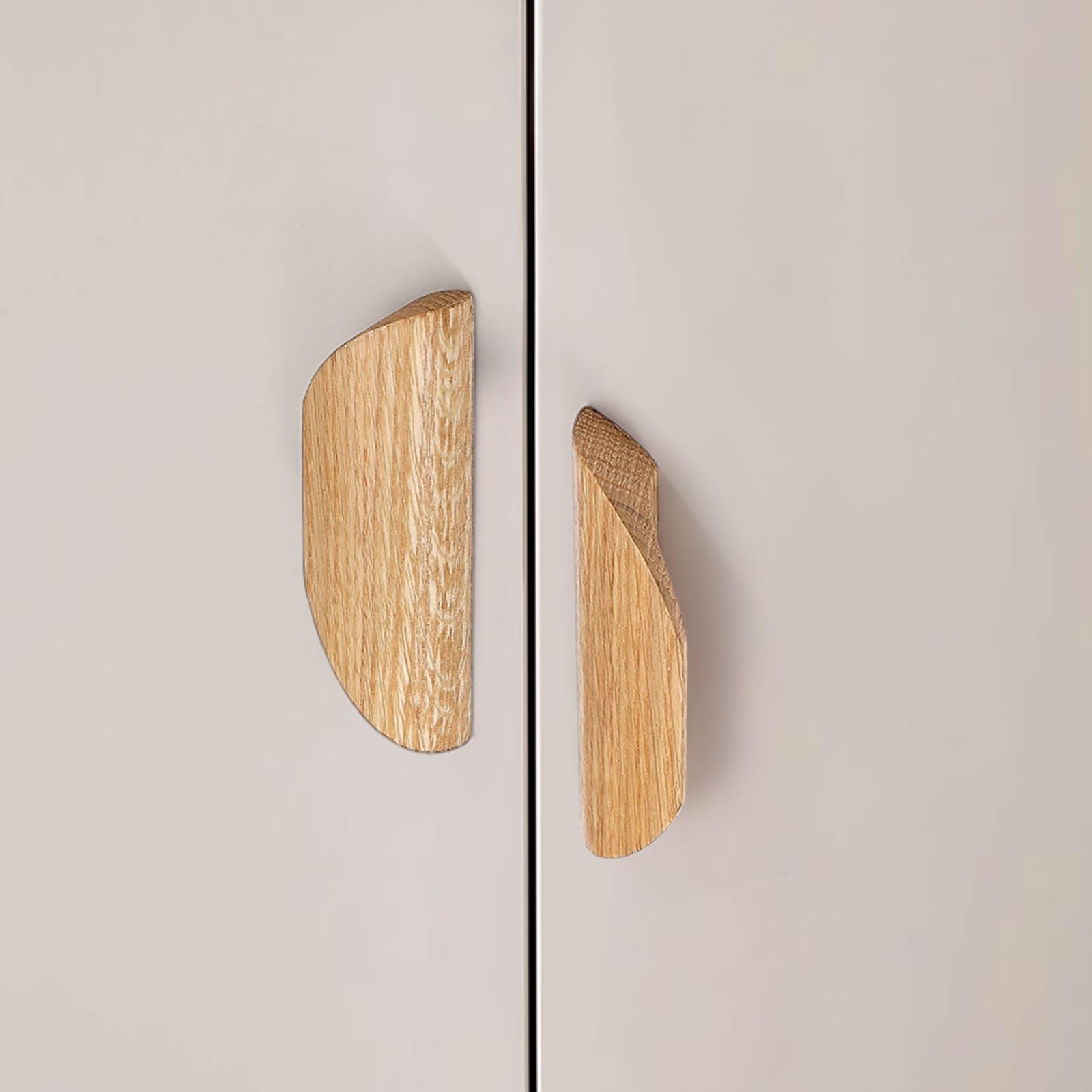 6 maniglie in legno di noce ad angolo quadrato da 36,5 cm in legno di noce, maniglia per porta armadio o cassetto maniglia in legno di noce