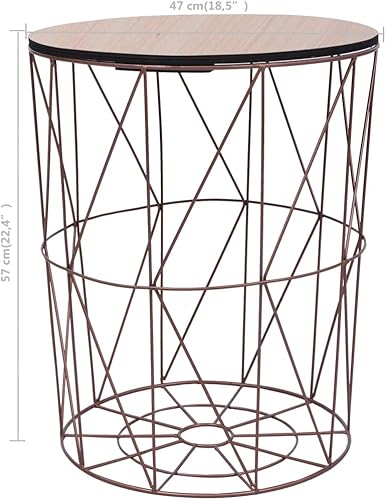 Miniatura 58 de 1 mesa auxiliar con marco de metal, mesa auxiliar blanca para sala de estar, hogar, oficina, 18.5 x 22.4 pulgadas Blanco,Negro