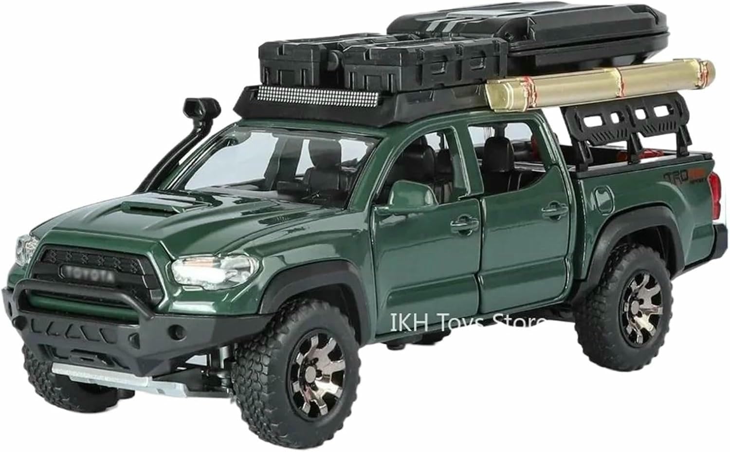 Deaver For Tacoma Green Diecast 1:32 For Toyotas For Tacoma For Prado Scale Alloy Car Models Realistic Openable Door Finished Vehicle Model(For Tacoma Green)