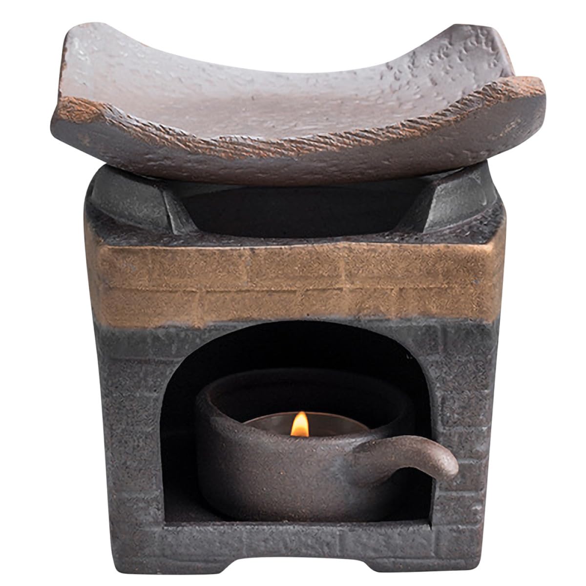 TOYANDONA Calentador de Tetera de Cerámica Retro para Hogar y Oficina, Fácil de Almacenar y Adecuado para Calentar Té en Reuniones Familiares y Regalos de Decoración