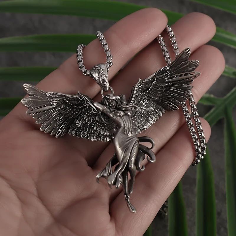 Anioł Stróż Skrzydła Kryształowy wisiorek Archanioł Święty Gabriel Paladyn Naszyjnik Mężczyźni i kobiety Biżuteria Amulet - Naszyjnik, Dla dziewczynek,