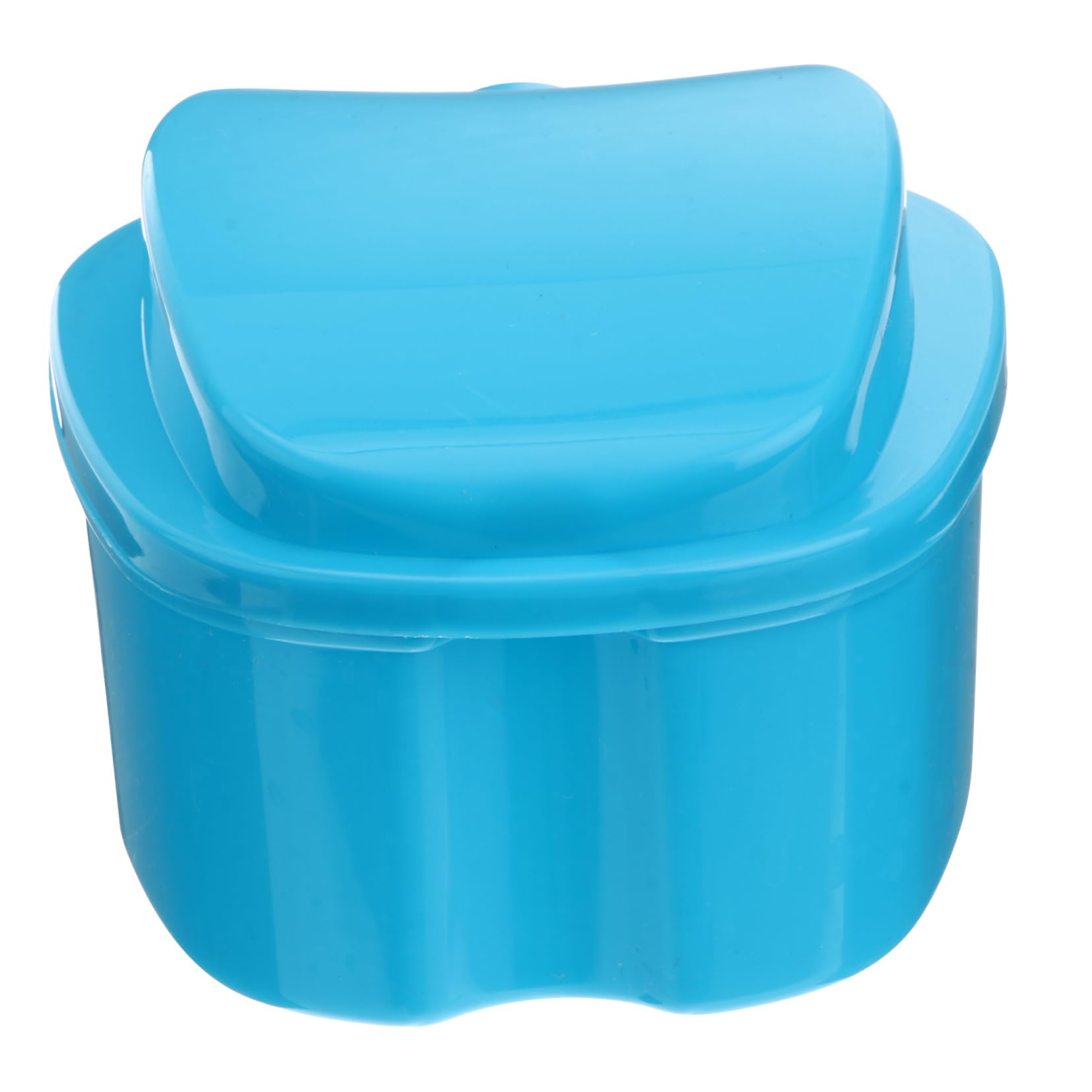 Contenitore per Dentiera Blu in Pp con Cestello e Rete Sospesa | Formato Mini, Stile Europeo, per Asciugatura e Pulizia, Pratico da Trasportare e Protegge dagli Urti