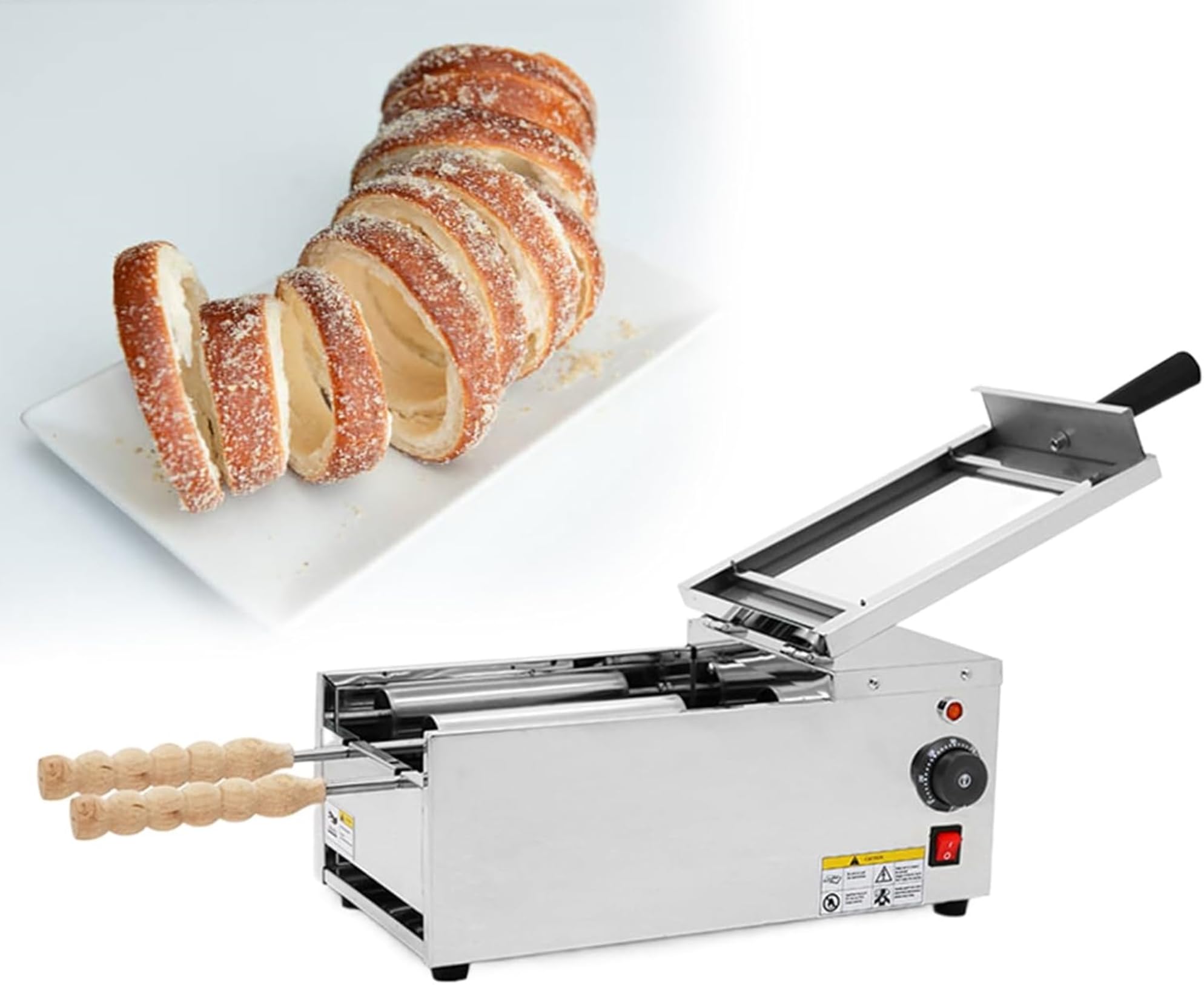 MYUYEE Hungarian Cake Pop Roller Machine, Chimney Roll Machine, Donut Machine, Cake Roll Oven, Bread Oven, Ice Cream Crispy Oven