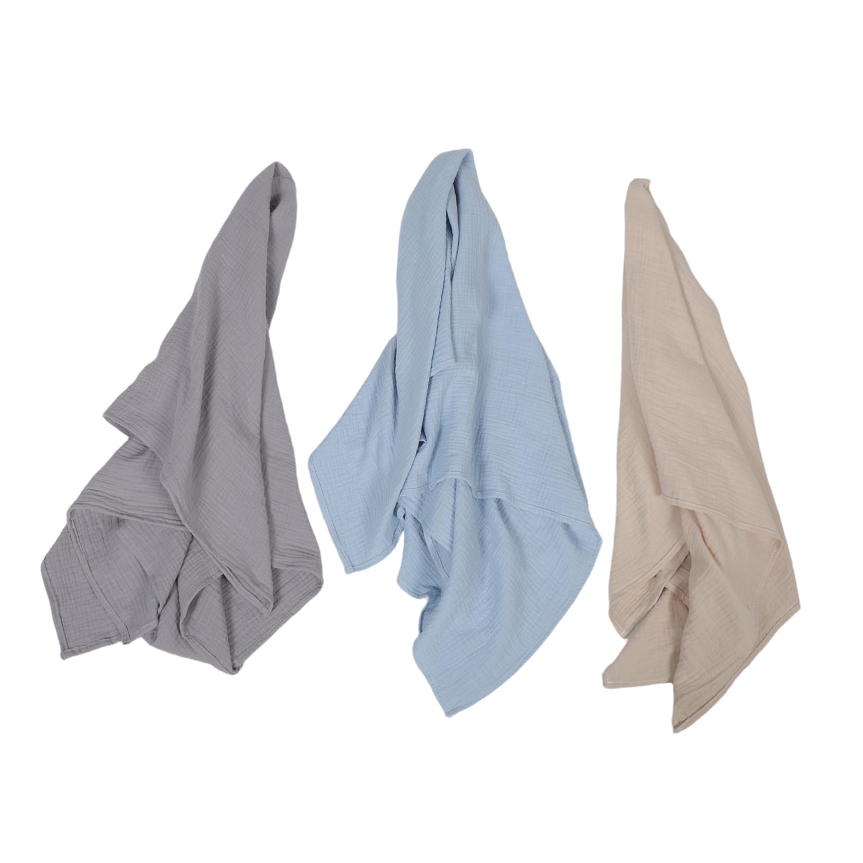 3 Piezas Mantas de Muselina Suaves para Recién Nacidos Manta Envolvente para Dormir y Bañarse para Bebés de Meses y Transpirable para Recién Nacidos