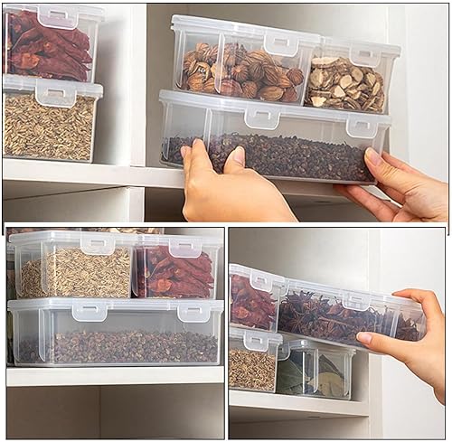 Miniatura 4 de Kichvoe Recipientes de almacenamiento sellados de plástico para condimentar pasta de espagueti hermética, paquete de 2