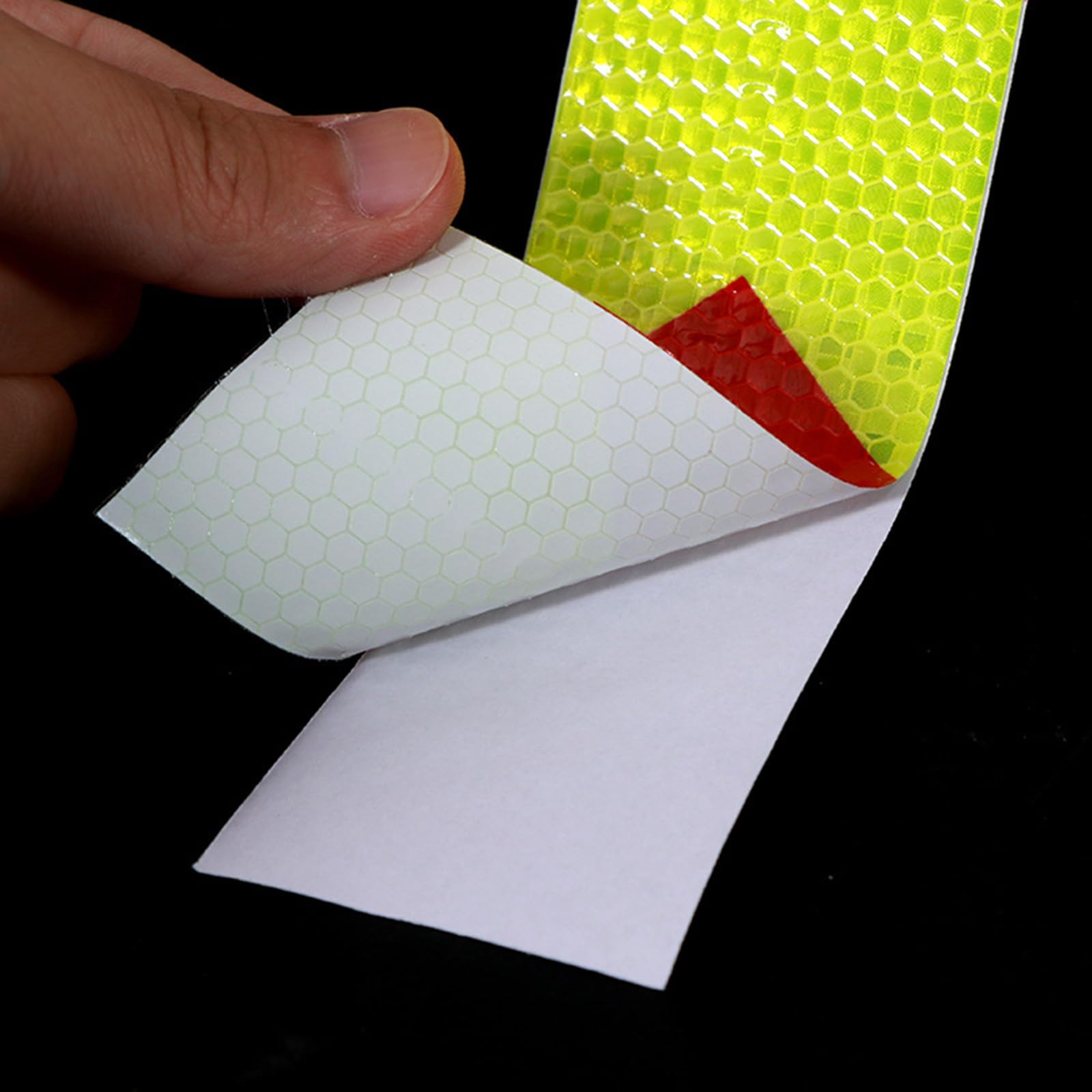 HEAGER Reflektierende Klebebandaufkleber, Warnband, fluoreszierender gelb-roter Pfeil, reflektierendes Warnband, Nachtsicherheitsaufkleber, (2/3,9/7,9 Zoll x 82 Fuß), Breite 5 cm (Color : Width 5cm)