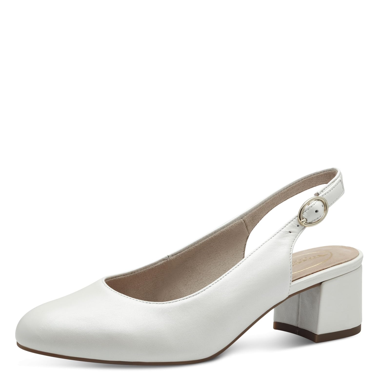 Tamaris Comfort Women’s Slingback Pumps Leather Elegant, Pearlized, 6,5 UK