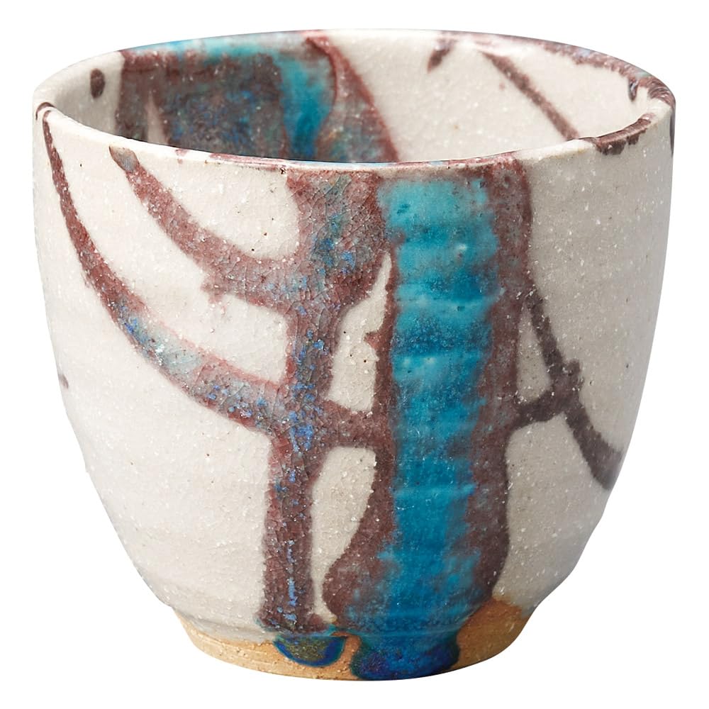 Marui Ceramics Shigaraki-yaki Hechimon Teacup Capacity Approx. 300ml Ice River White MR-3-4495