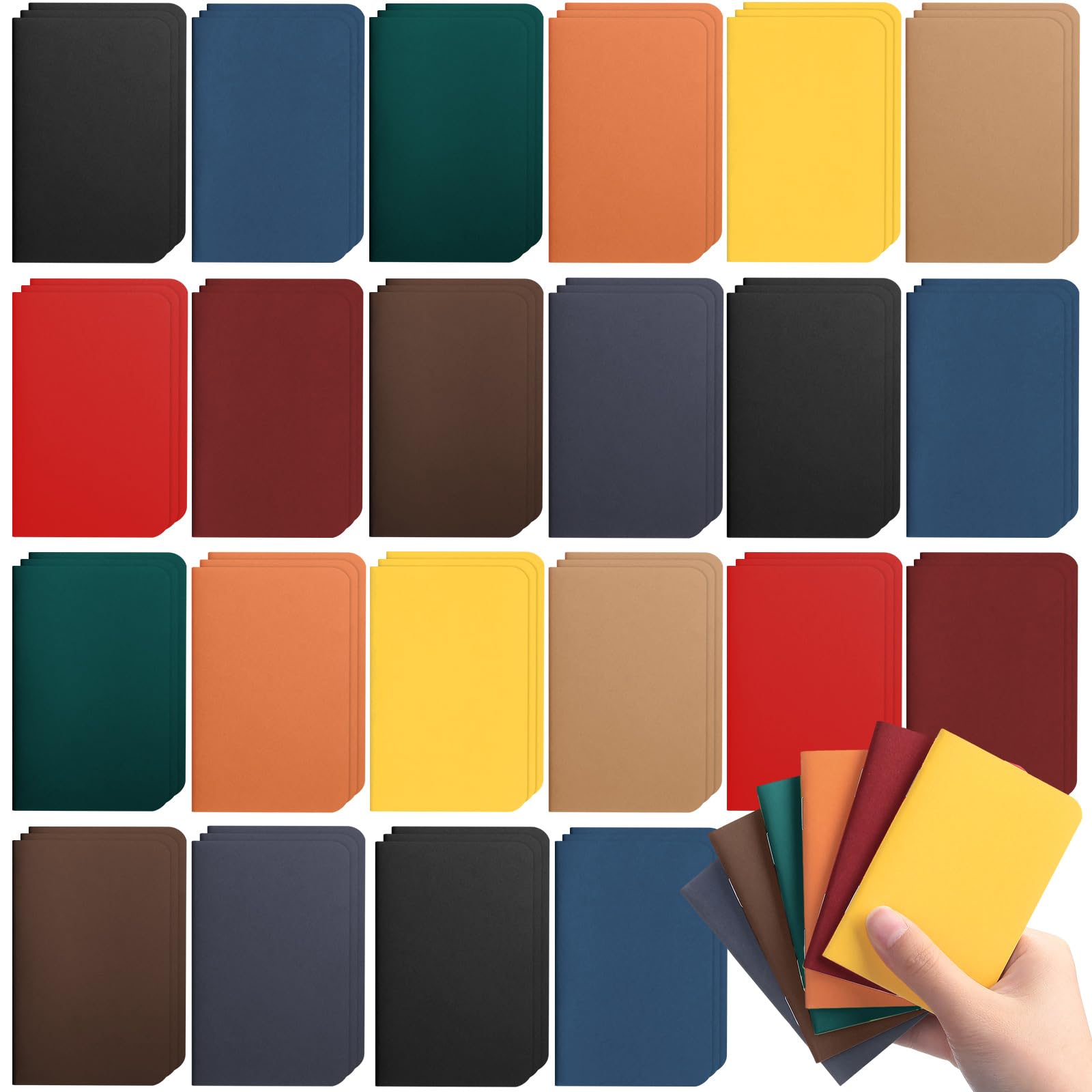 Lincia Mini-Notizblöcke, liniert, kleine Brieftasche, Notizbücher, kleine Geldbörse, Notizblock für den ersten Schultag, Studenten, Schulbedarf, klassische Farbe, 30 Stück