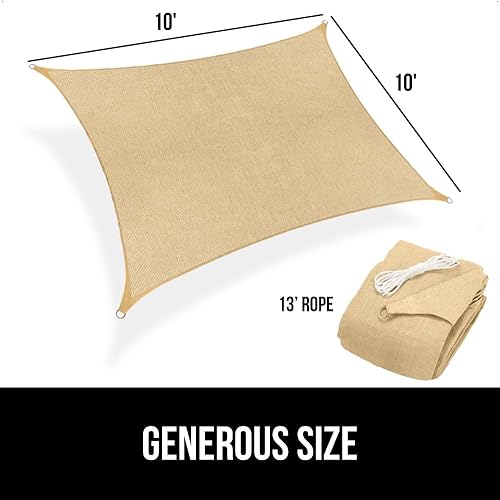 Miniatura 9 de Gorilla Grip Parasol resistente, protección UV, resistente a la decoloración y al óxido, bloquea la luz solar, vela transpirable, fácil de instalar,