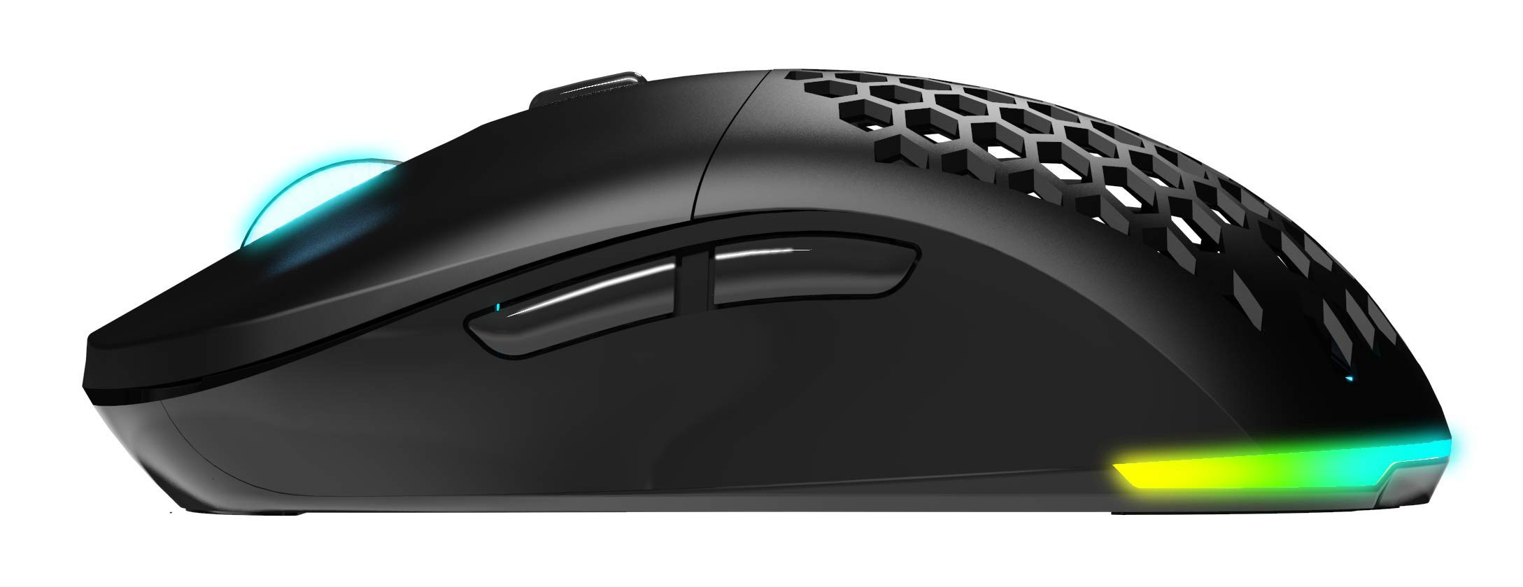 NEWSKILL Arakne Elite Ratón Gaming Wireless RGB 16000DPI Modular Ambidiestro Ligero 95g Negro