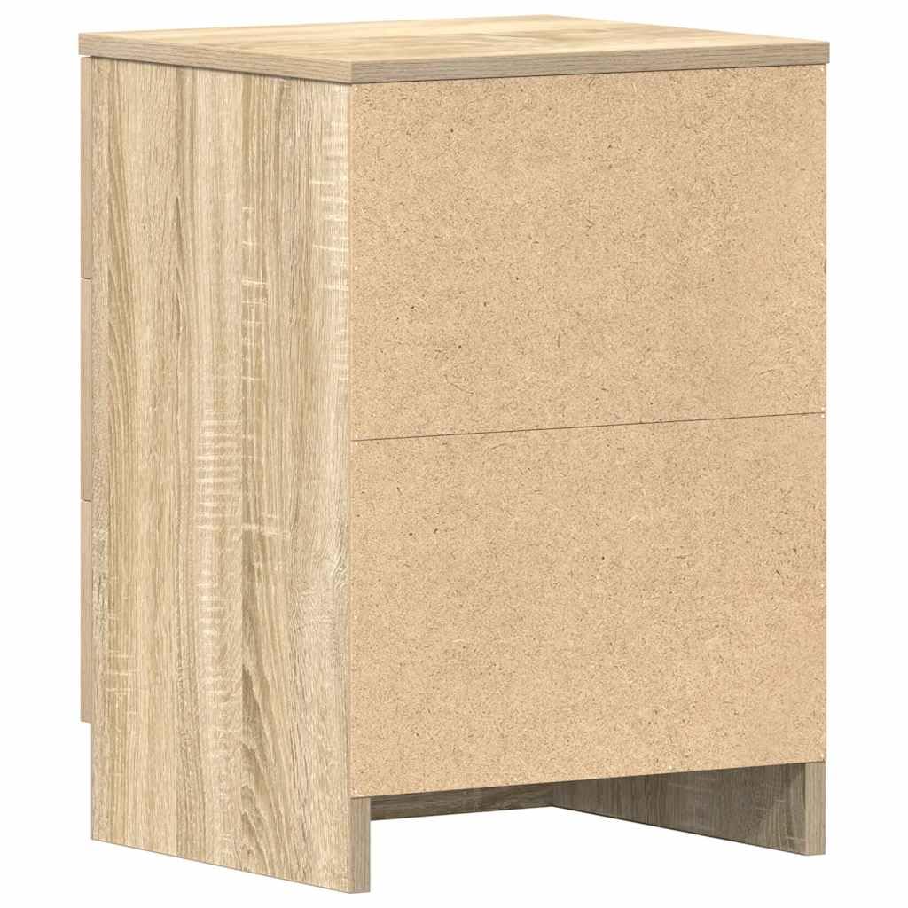 vidaXL 2X Comodini Moderni Eleganti Robusti con Cassetti Portaoggetti Armadietto Comò Cassettiera Versatile Rovere Sonoma 38x35x56 cm in Truciolato