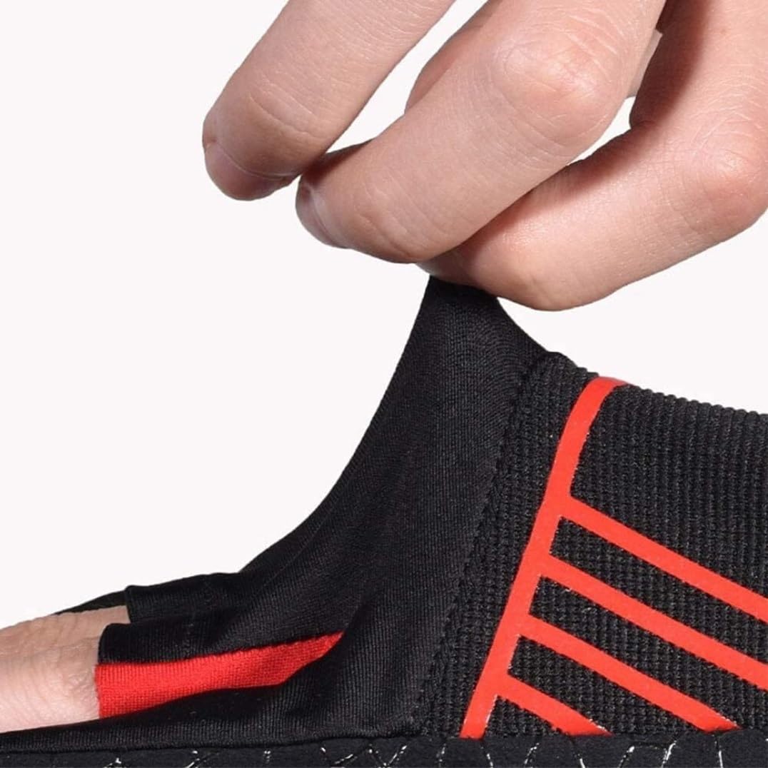 Guantes de Ciclismo Guantes para Hombres Salvaje Camping Pesca Caza Guante 3 Dedos Antideslizante Transpirable Guantes Deportivos (Color : Black, Size : Large)