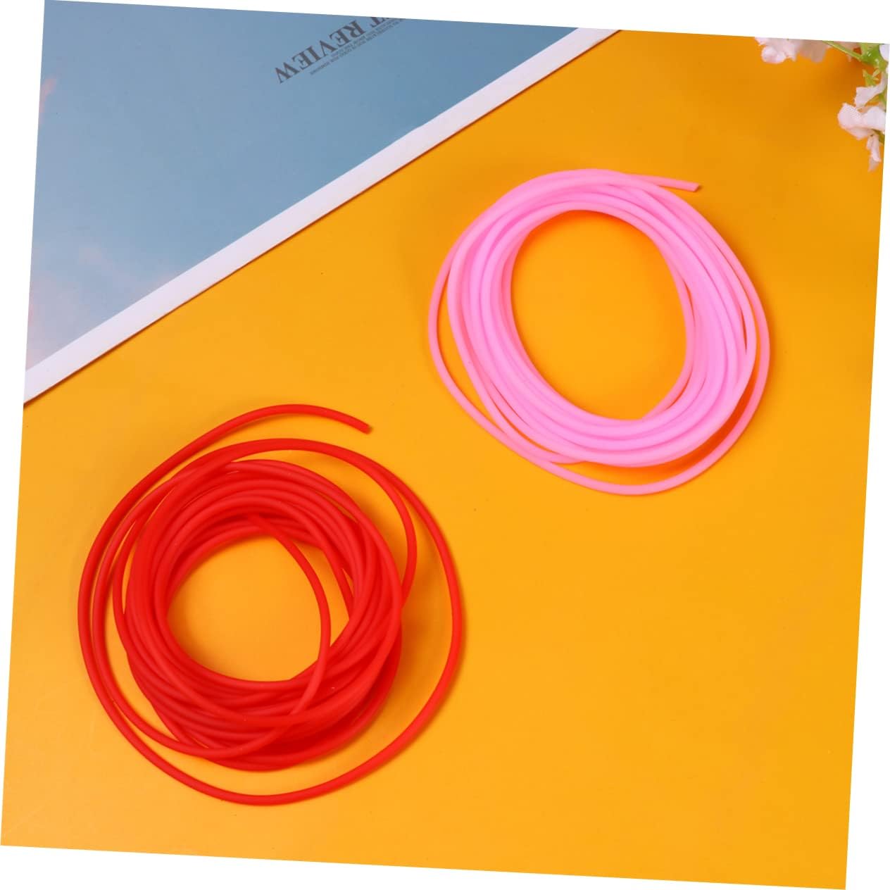 TEHAUX 30pcs Silicone Rope for Jewelry Making Hand-Woven Elastic Rubber Rope for Necklaces Bracelets and Crafts for and Enthusiasts