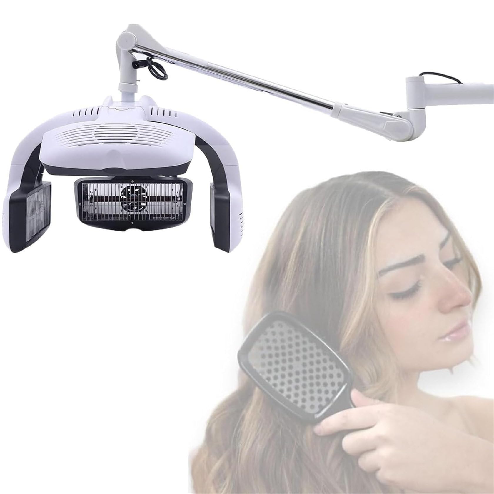 Secador De Pelo Montado En La Pared, Procesador De Color para PeluqueríA, PeluqueríA Profesional, SPA, PeluqueríA, Peinado con Temporizador Y Ajuste De Temperatura, para PeluqueríA
