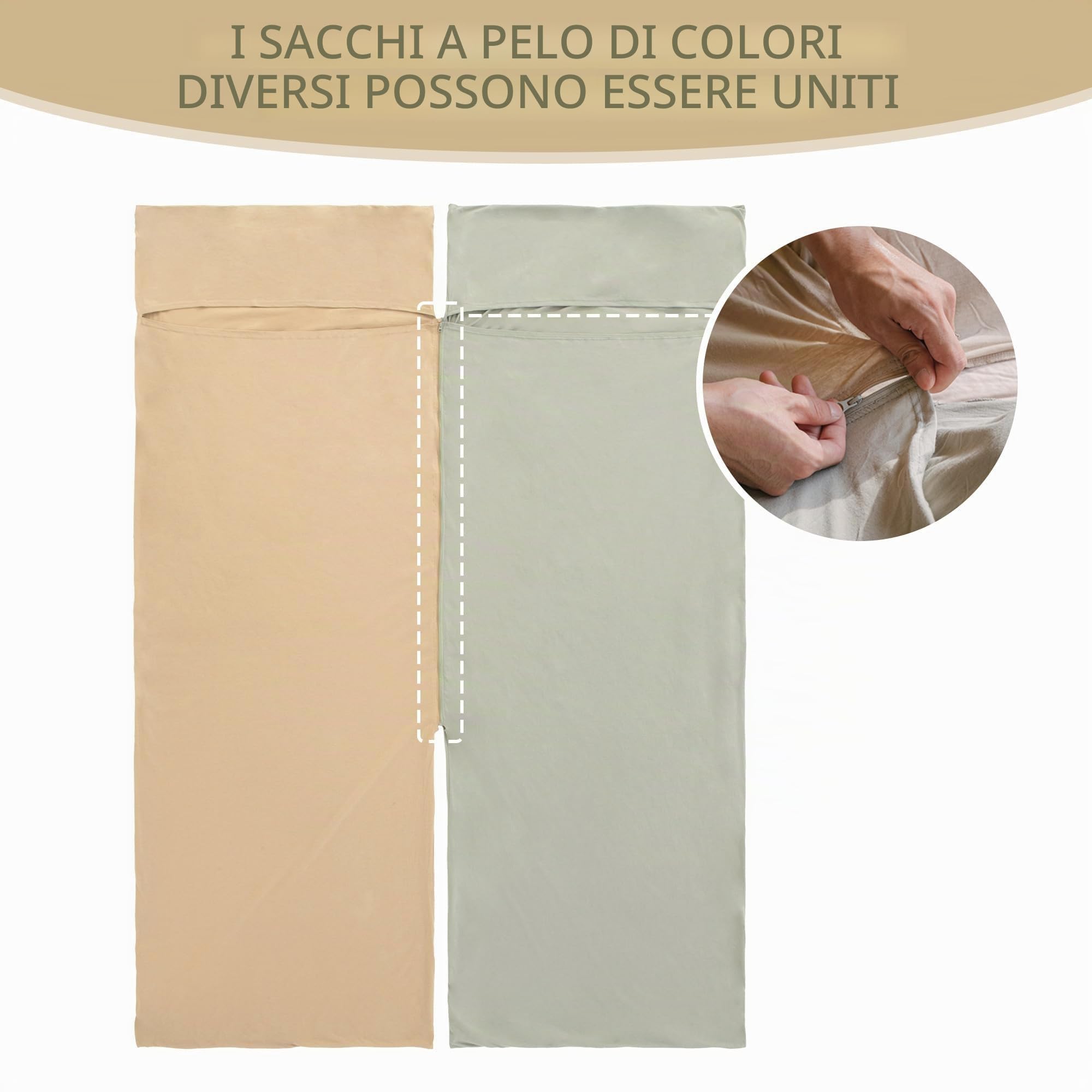 Naturehike Sacco Lenzuolo da Viaggio Sacco Lenzuolo Cotone 100% Sacco a Pelo Ferrino per Backpacking, Ostelli e Cabine