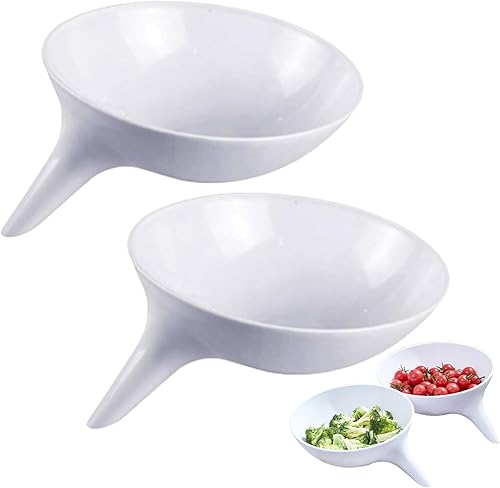 Cuenco colador de frutas con boquilla, 2 unidades, escurridor multifuncional, cesta de alimentos, cesta de drenaje para fregadero de cocina, cesta