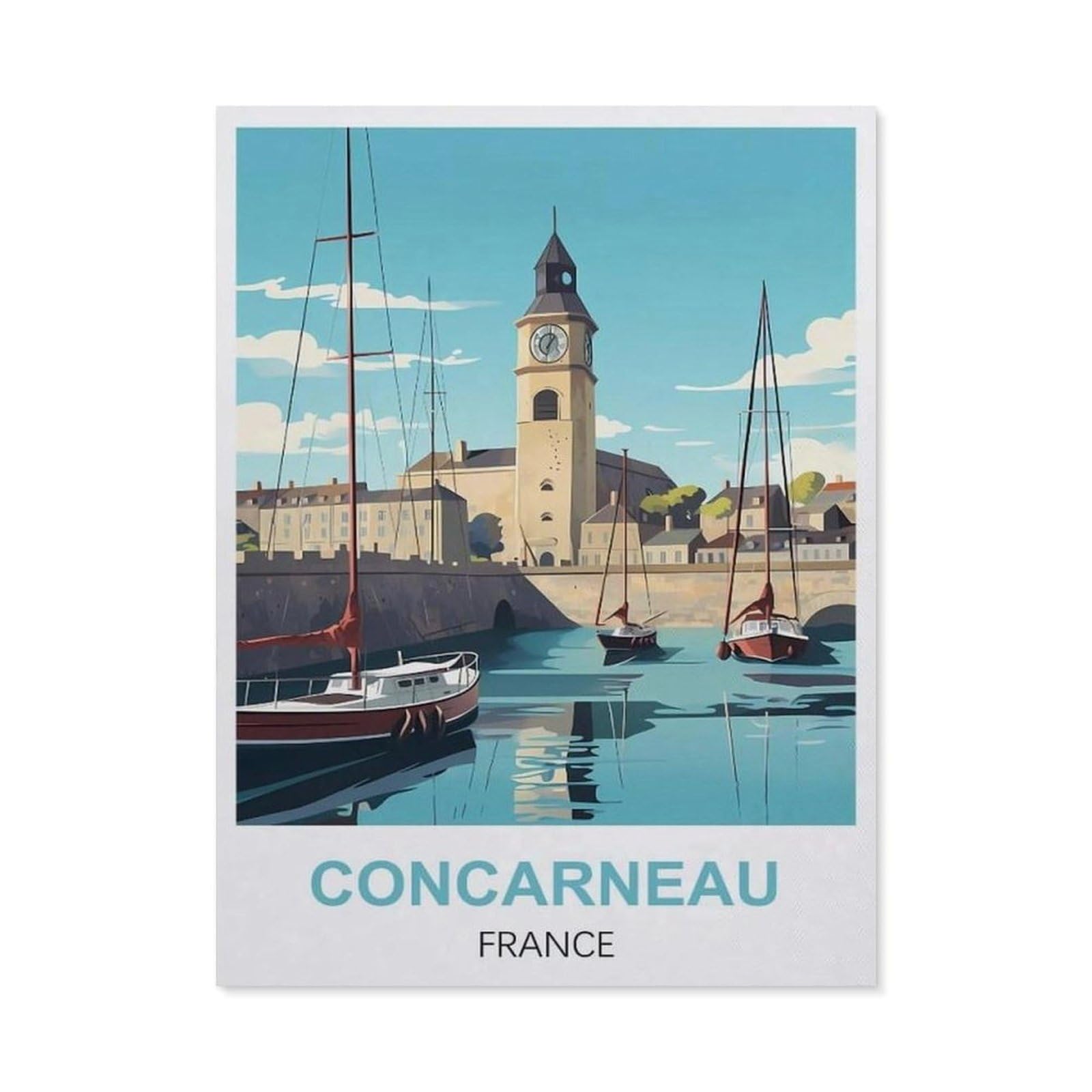 Metal Sign Tin Sign，Concarneau France(20x30cm）