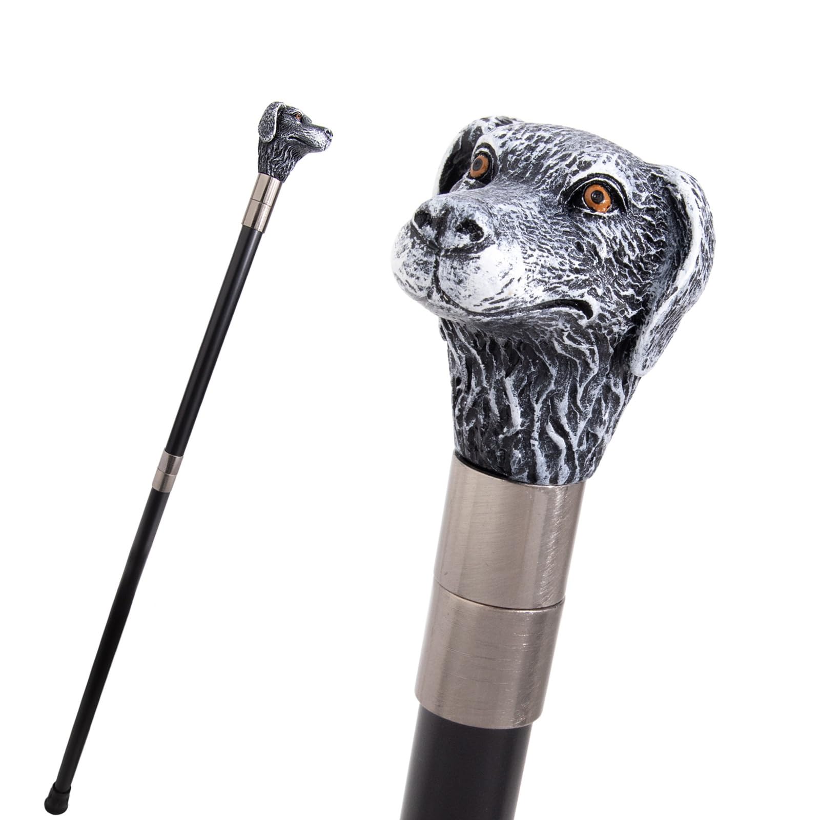 Gehstock Mit Wolfskopf-Griff – Elegantes Gothic-Accessoire