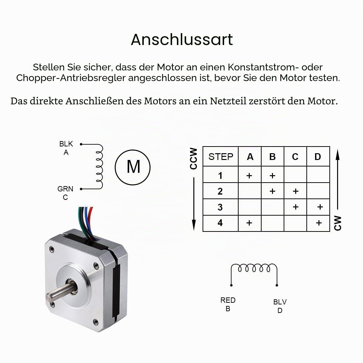 Nema 17 Schrittmotor, 3 Stück Nema 17 Schrittmotor 1A 13Ncm (18.4 oz.in) Haltemoment 4-Lead 1,8 Grad 42 * 42 * 20mm Motor für 3D-Drucker CNC fräsmaschine