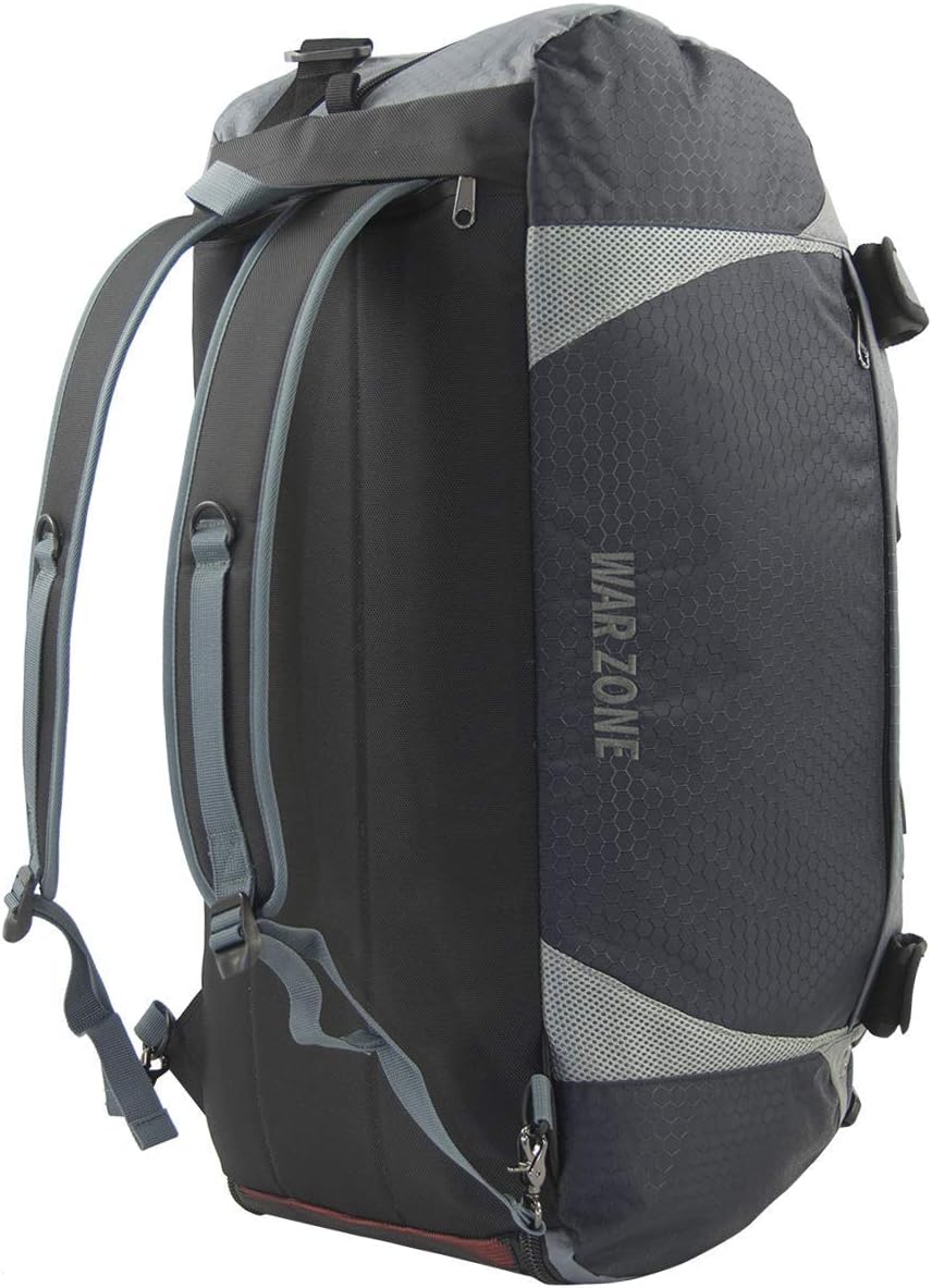 amaro Warzone Heavy Duty Convertible Duffle Lacrosse Bag with Backpack Straps – Perfect for Multi-Sports Athletes |Dual Sticks Holders |Separates Cleats Compartment