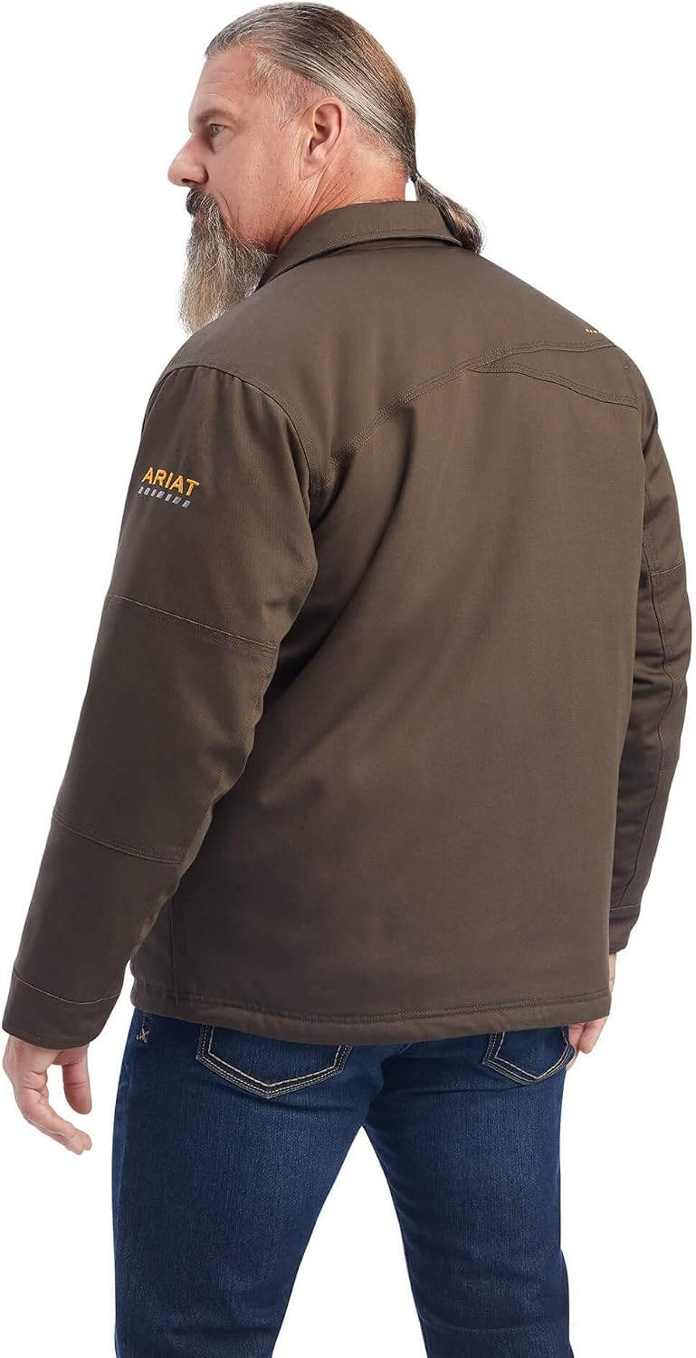 ARIAT Men's Rebar DuraCanvas Sherpa-Lined Coat