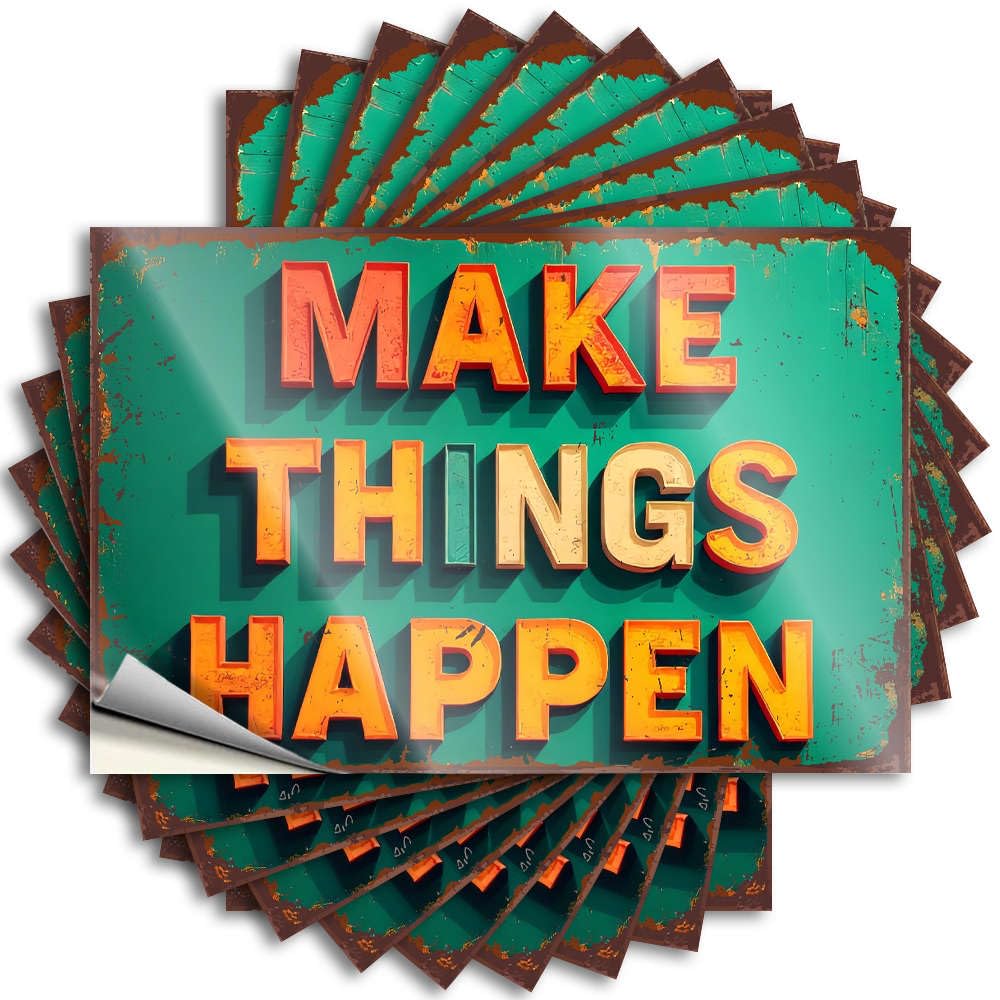 Fzfn Boys Colour Decal Coffee | Fall Case Make Things Happen For Diatomaceous(12X18cm)