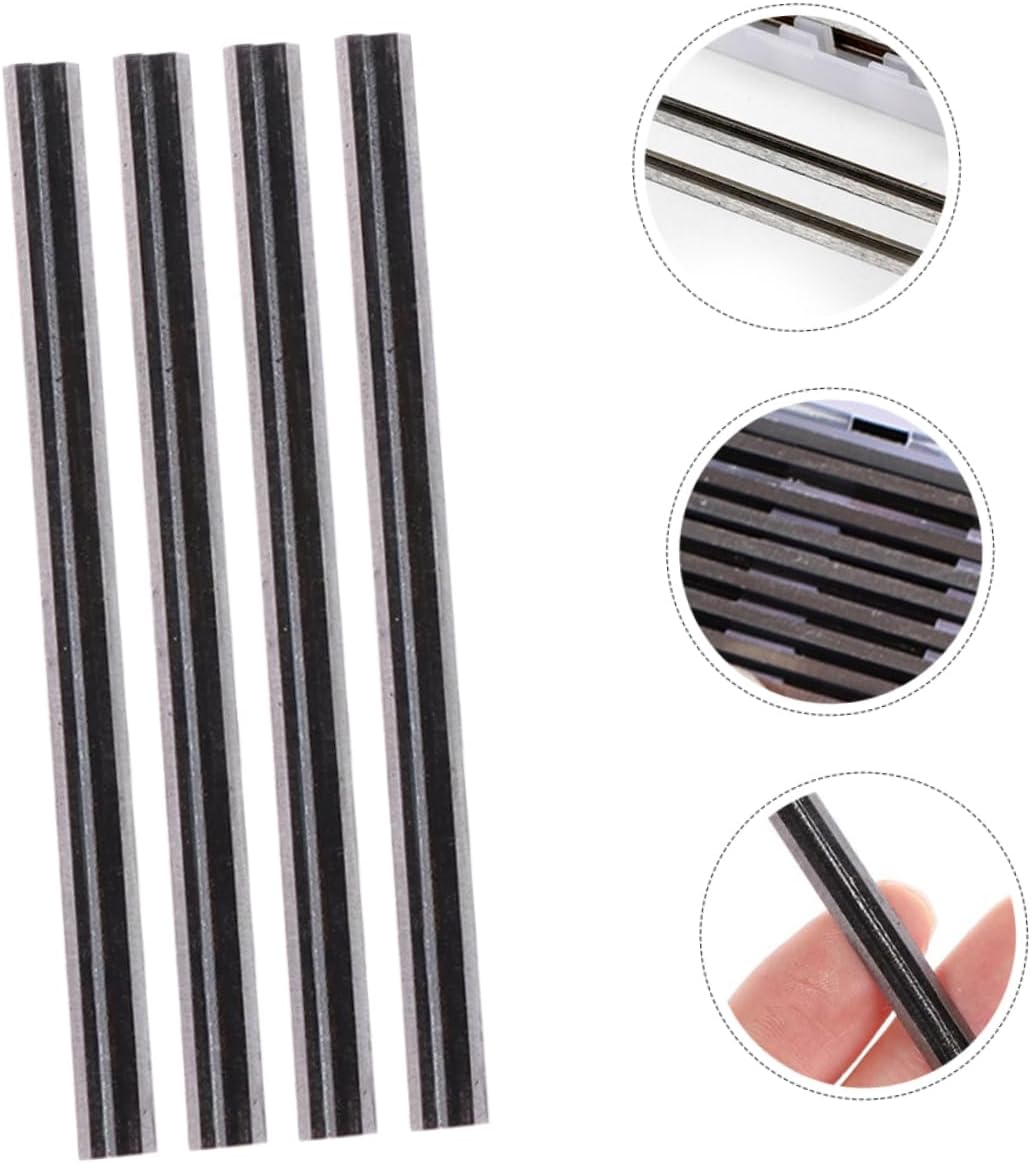 POPETPOP 5sets Alloy Planer Blades Set Wear-resistant Hard Blades for Precise Woodworking Tasks Compatible Planers Enhanced Cutting Efficiency