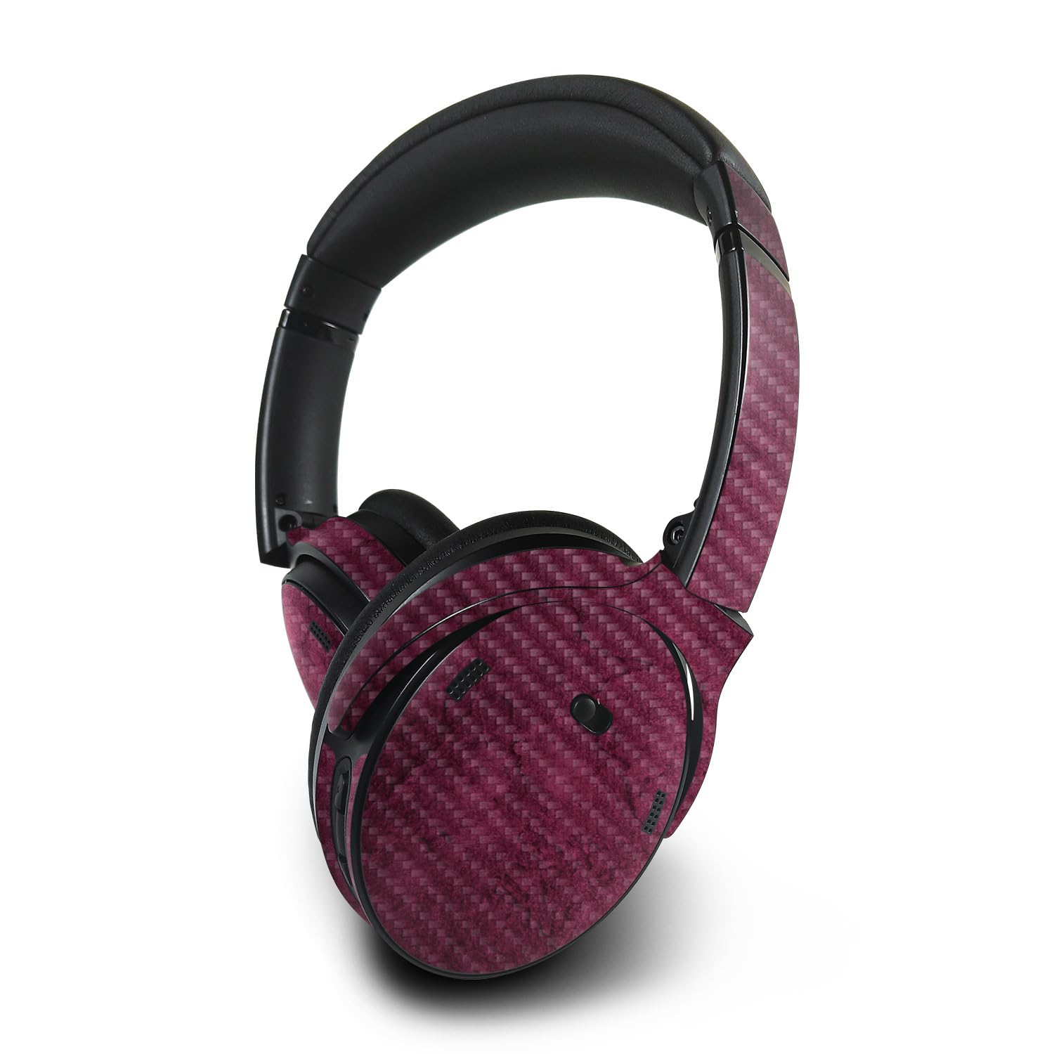 MightySkins Carbon Fiber Skin Compatible with Bose QuietComfort 45 Headphones Pink Gravel | Protective, Durable Textured Carbon Fiber Finish | Easy to Apply | Made in The USA