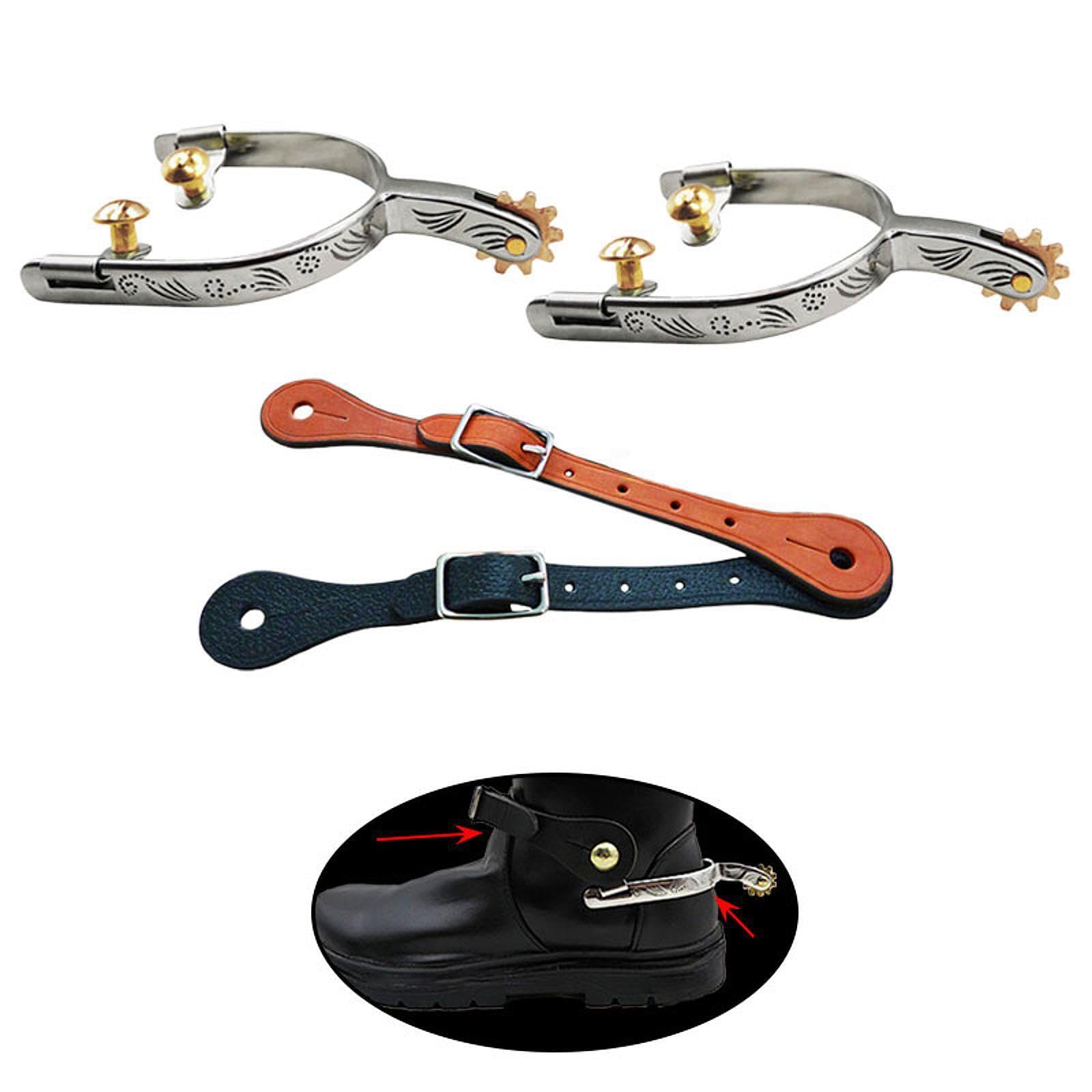 Attrezzatura Sportiva per Gare di Allenamento, speroni per Cavalli, Accessori per Equitazione Western, Stile Antico, Controllo degli speroni da Cowboy, Stile Antico,