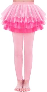 Toddler Girls Tutu Skirt Leggings Pant with Ruffle Kids Footless Culotte