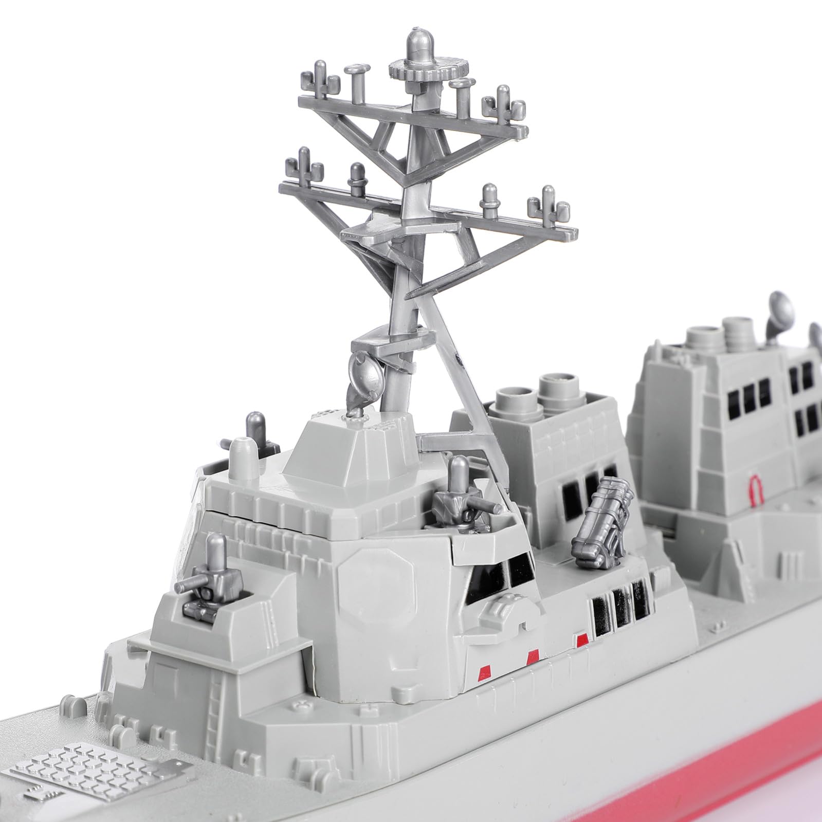 NOLITOY Maquette Bateau de Guerre en Plastique Blanc Modèle Navire Militaire pour Décoration de Chambre et Cadeau d'anniversaire Garçon