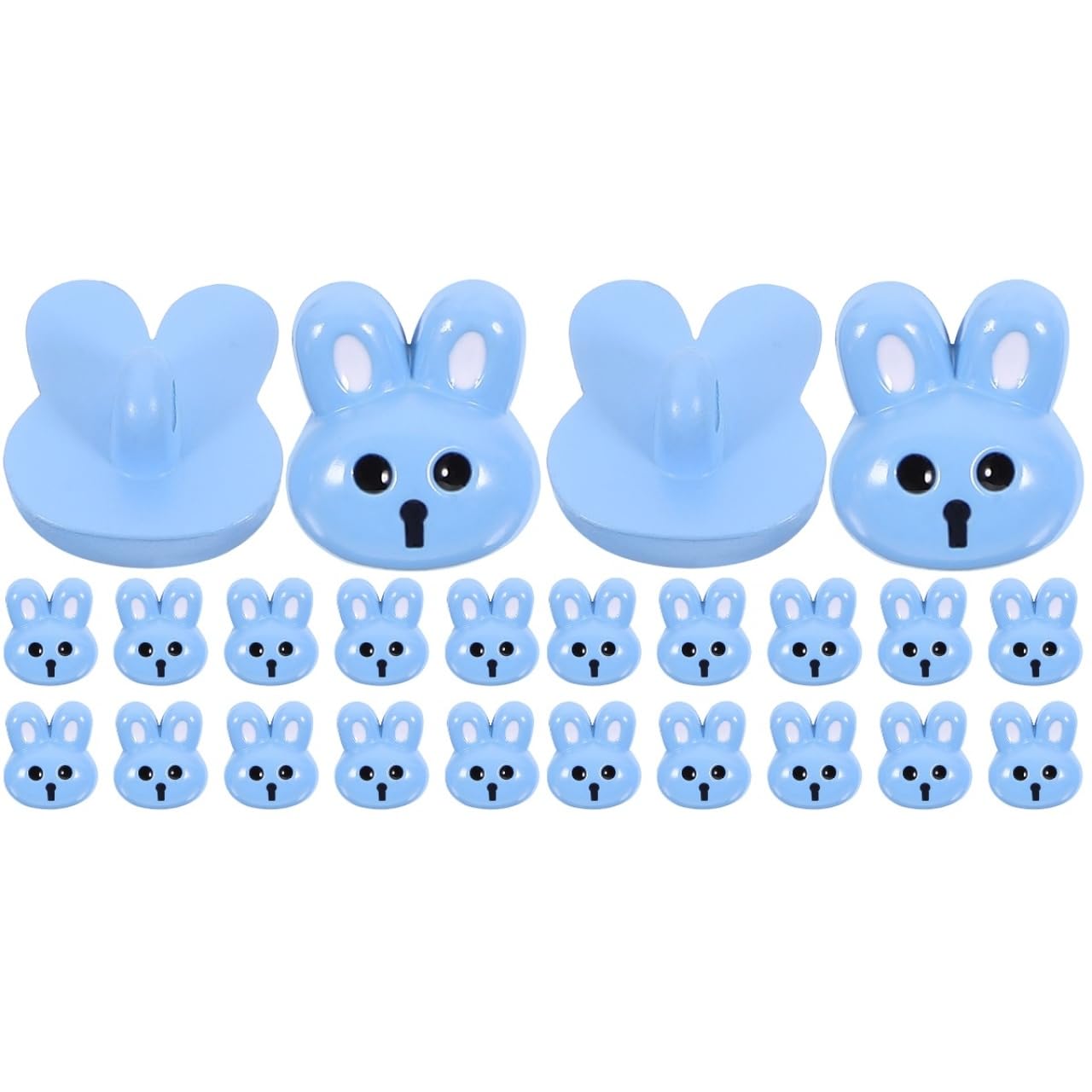 Tofficu Easter Themed Sewing Buttons 0.67 Inch Small Resin Bunny Buttons for DIY Crafts Garment Decoration and Clothing Embellishment