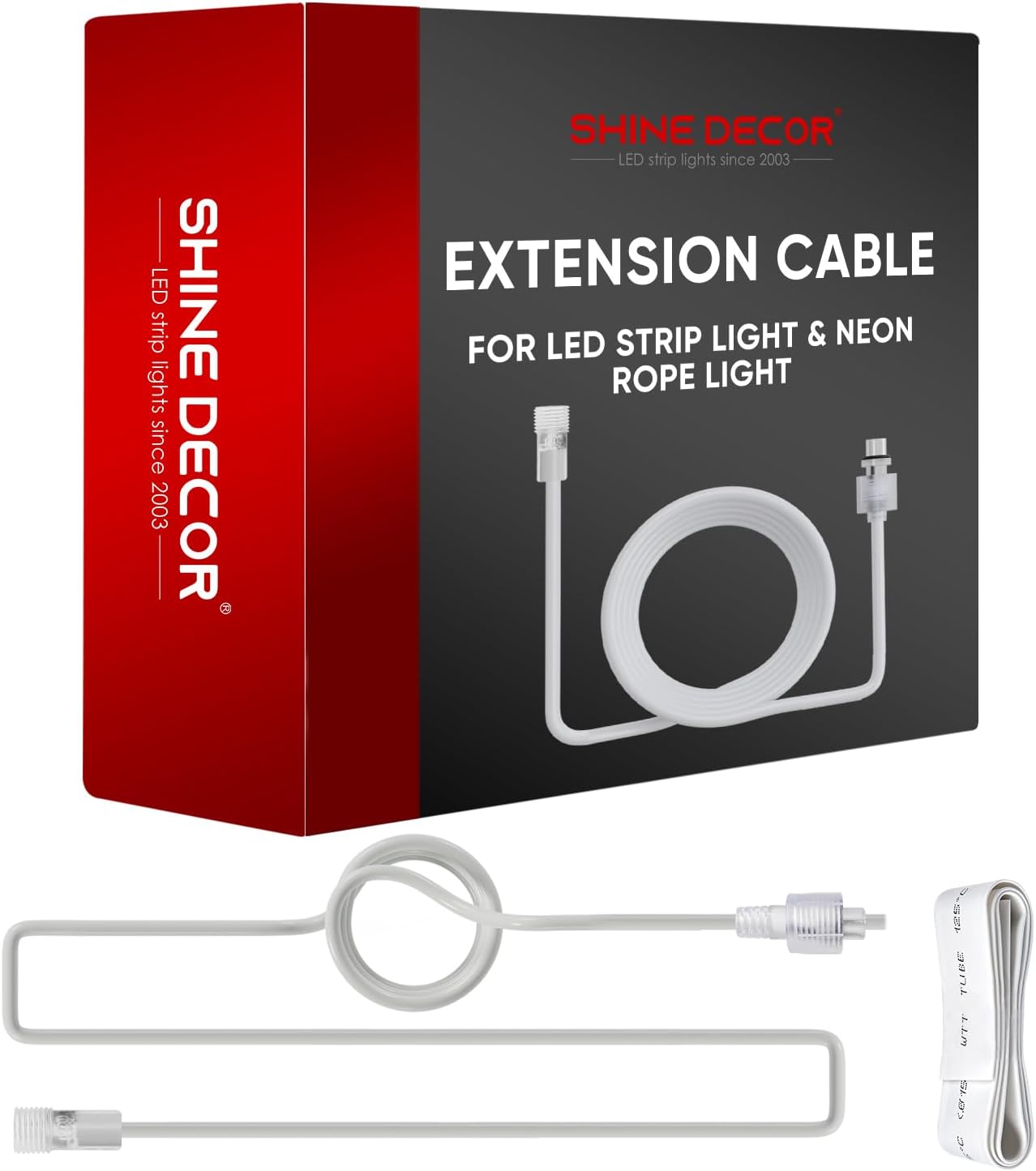 Shine Decor Connecting Wire for Male Female Connectable LED Neon Rope Light & LED Strip