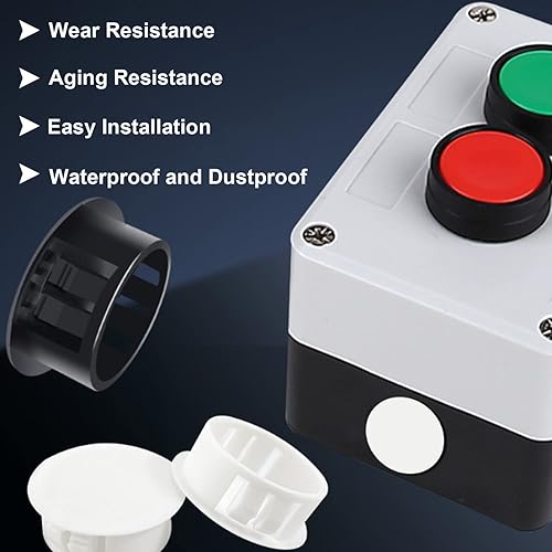 Miniatura 5 de Tnisesm 200 tapones de plástico de nailon de 8 tamaños de 14 pulgadas, 516 pulgadas, 38 pulgadas, 12 pulgadas, 58 pulgadas, 34 pulgadas, 78