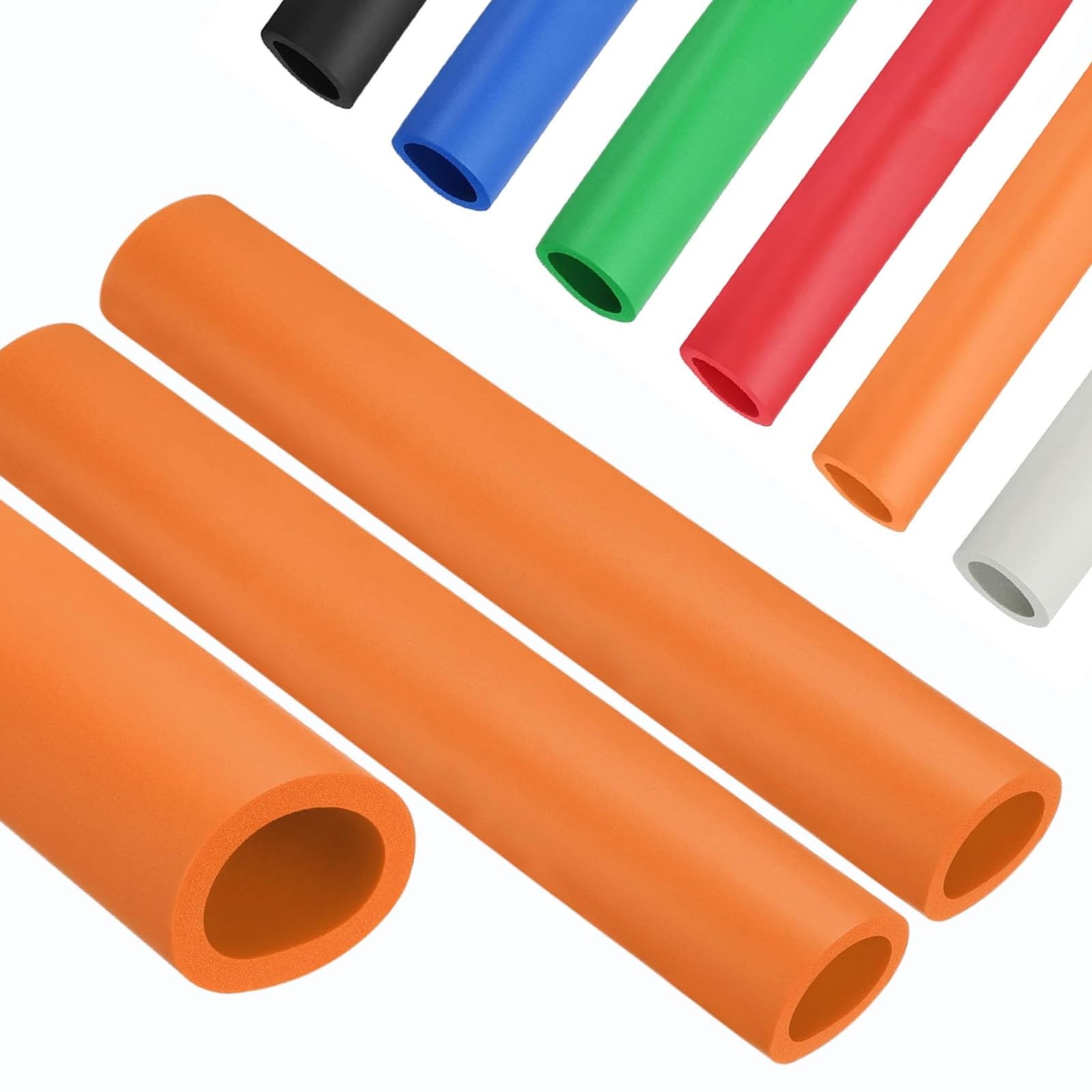 Colored Foam Insulation Pipe Insulation Waterproof Pipe Cover Flexible Flame Retardant, Heat Preservation Insulated for Guitar Stand Foam Tube, Exercise Machine(Orange,28mm*5mm*1m)