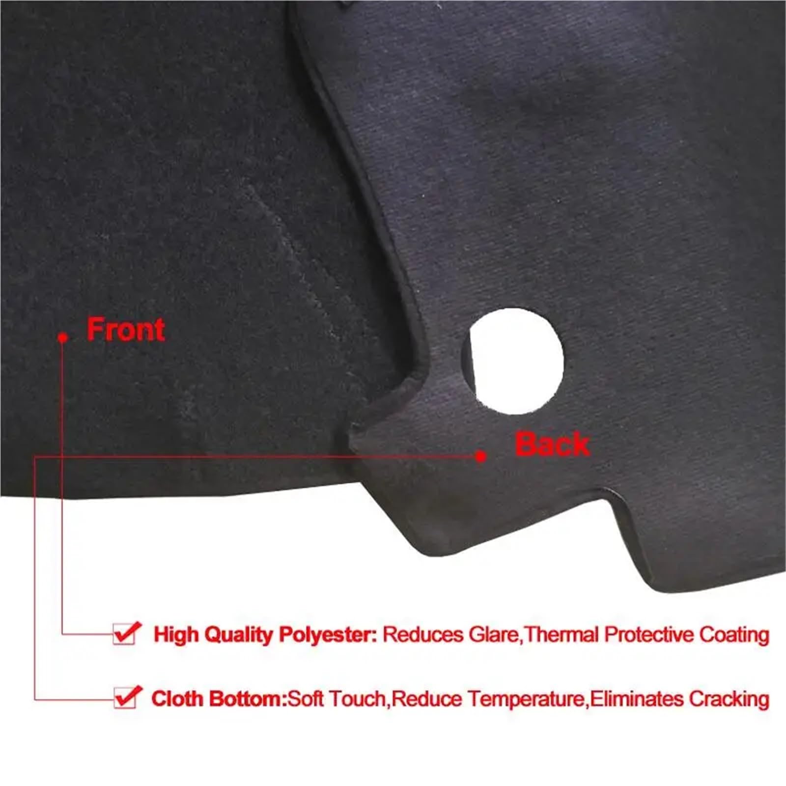 mata na deskę rozdzielczą Pasuje do Forda Edge MK1 2007-2014 LHD RHD Auto Dash Mat Carpet Cape przeciwsłoneczna Pokrowiec na deskę rozdzielczą samochodu Dashmat rozdzielczą samochodu(LHD Red No Audio)