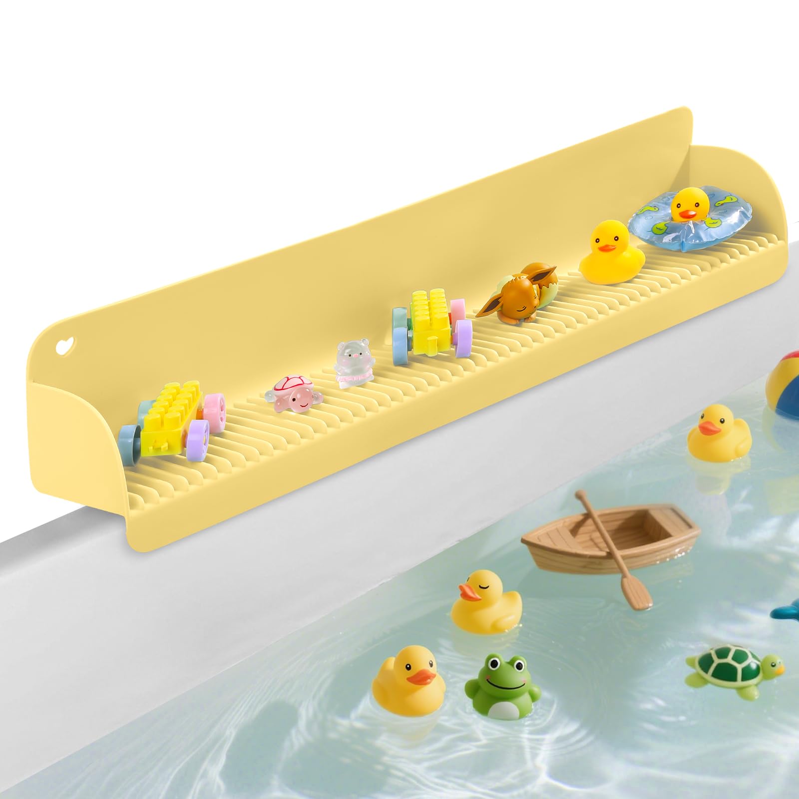 Protection anti-éclaboussures baignoire pour stopper l'eau et poser les jouets