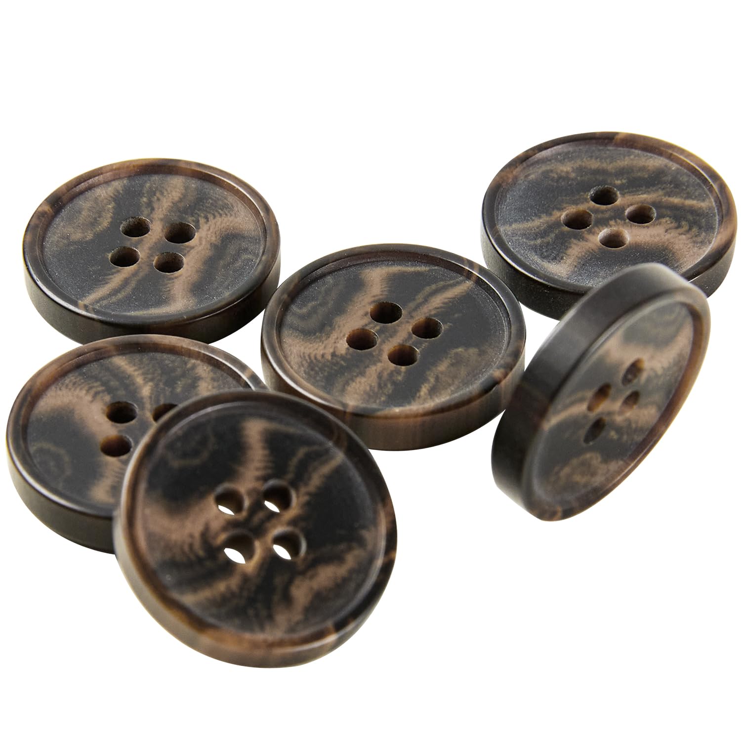 Boutons en corne recyclée marron pour rénover vos vieux pulls