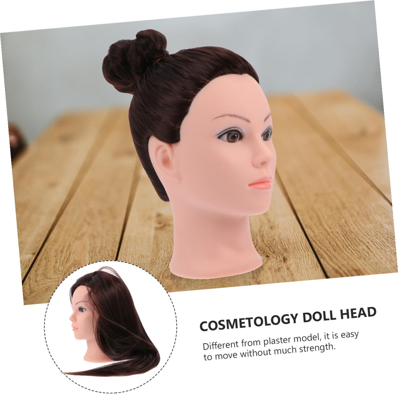 Tête de Mannequin D'entraînement pour Coiffure, Cheveux Longs