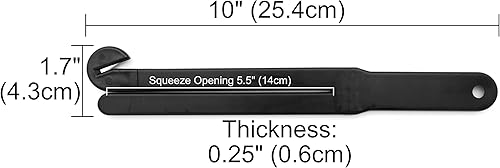 Miniatura 9 de Cortador de bolsas de alimentos con hoja de acero inoxidable y exprimidor para cocinas incluye cadena EZ Hang y ventosa para un fácil almacenamiento