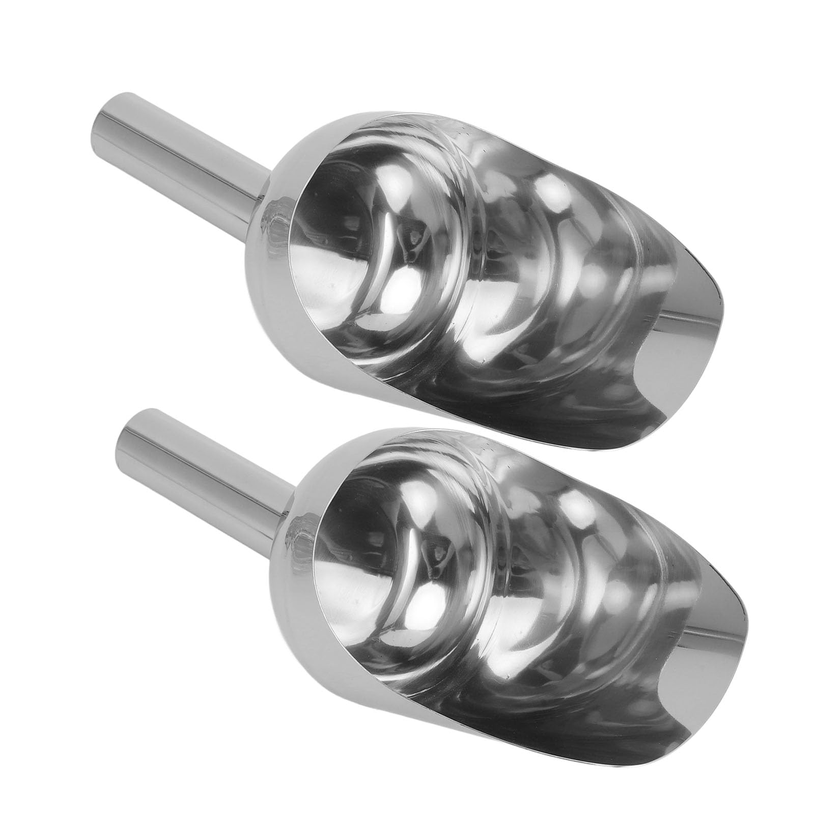2 Pièces Cuillère à Glace en Acier Inoxydable, Pelle à Grains de Cuillère à Riz de Conception Semi Circulaire Polie de Grande Capacité Professionnelle pour Votre Cuisine
